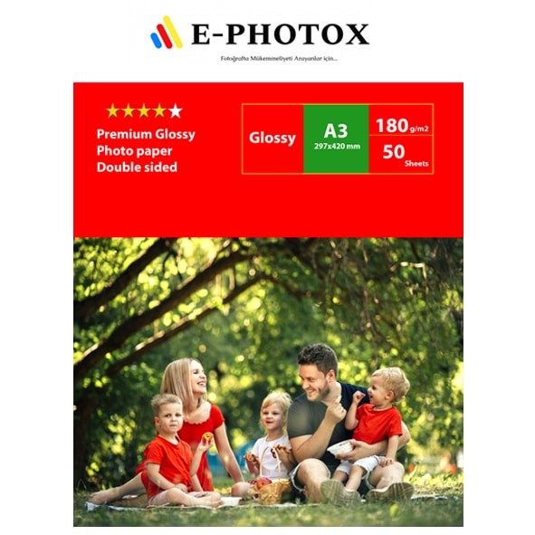 E Photox Advanced Fotoğraf kağıdı  A3 – 30×40 Çift Taraflı (50’lik)