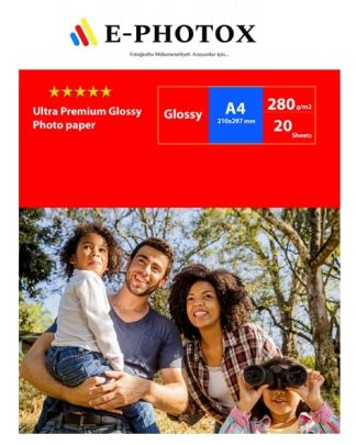 E photox  A4 Ultra Premium Parlak Fotoğraf Kağıdı 280 gr